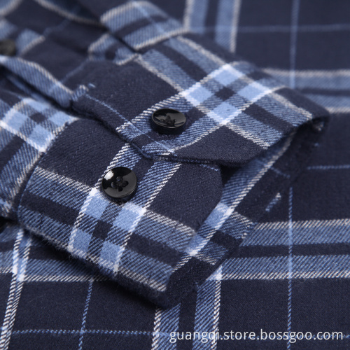 Fashion 100% cotton flannel long sleeve shirt